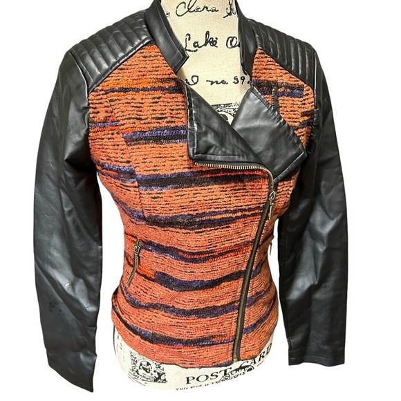 Celsius Premium Faux Leather Jacket Sz Small - Picture 2 of 13